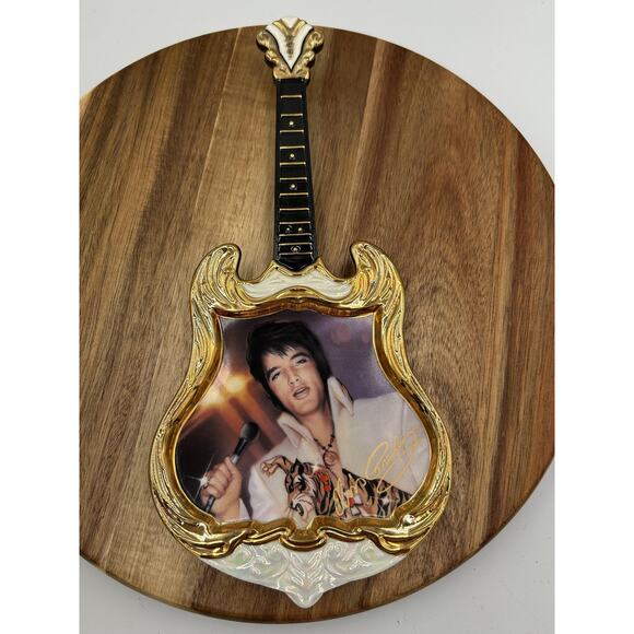 Vintage Bradford Exchange Elvis Presley Guitar Collector Plate 1992 TCB Gift - Picture 1 of 10